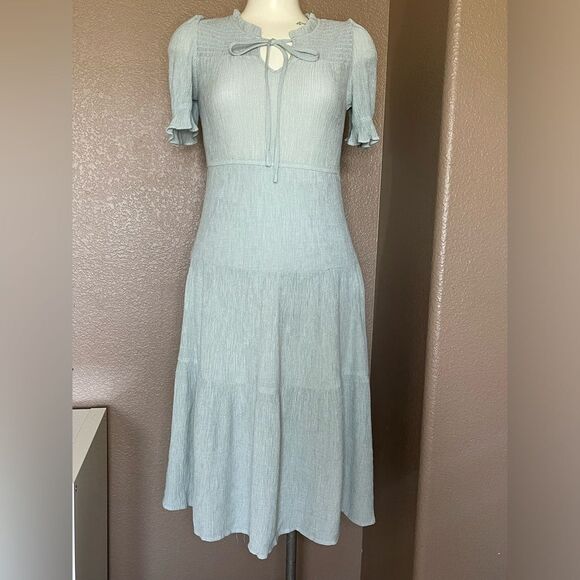 Sweet wanderer mint green midi dress size s - Picture 3 of 8